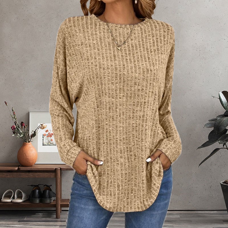 Jersey de punto de manga larga de estilo informal