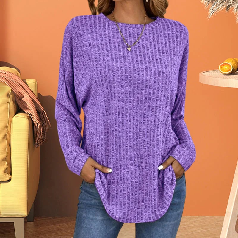 Jersey de punto de manga larga de estilo informal