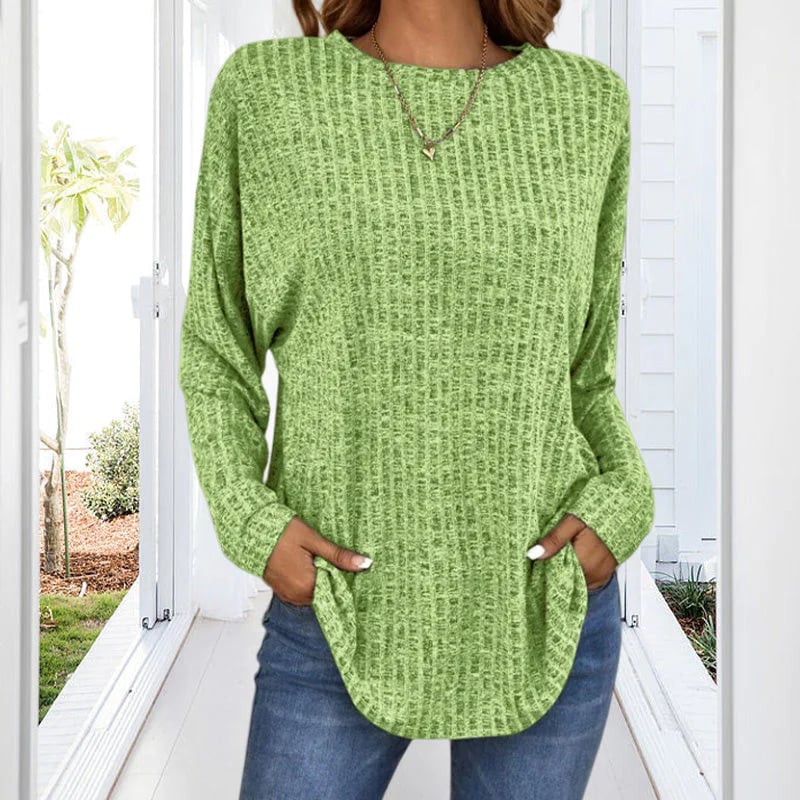 Jersey de punto de manga larga de estilo informal