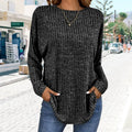 Jersey de punto de manga larga de estilo informal