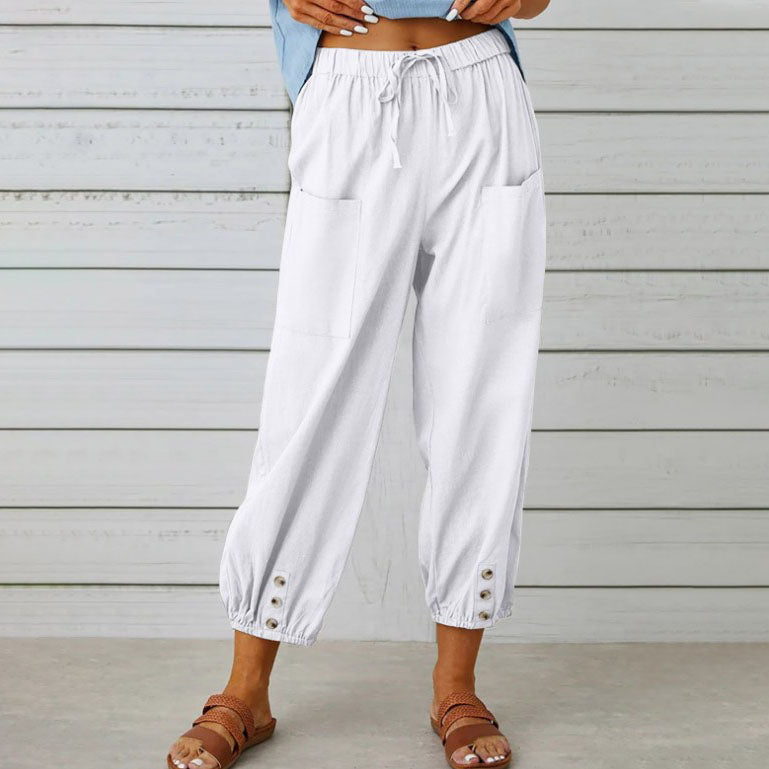 Pantalones holgados de corte recto y pernera ancha
