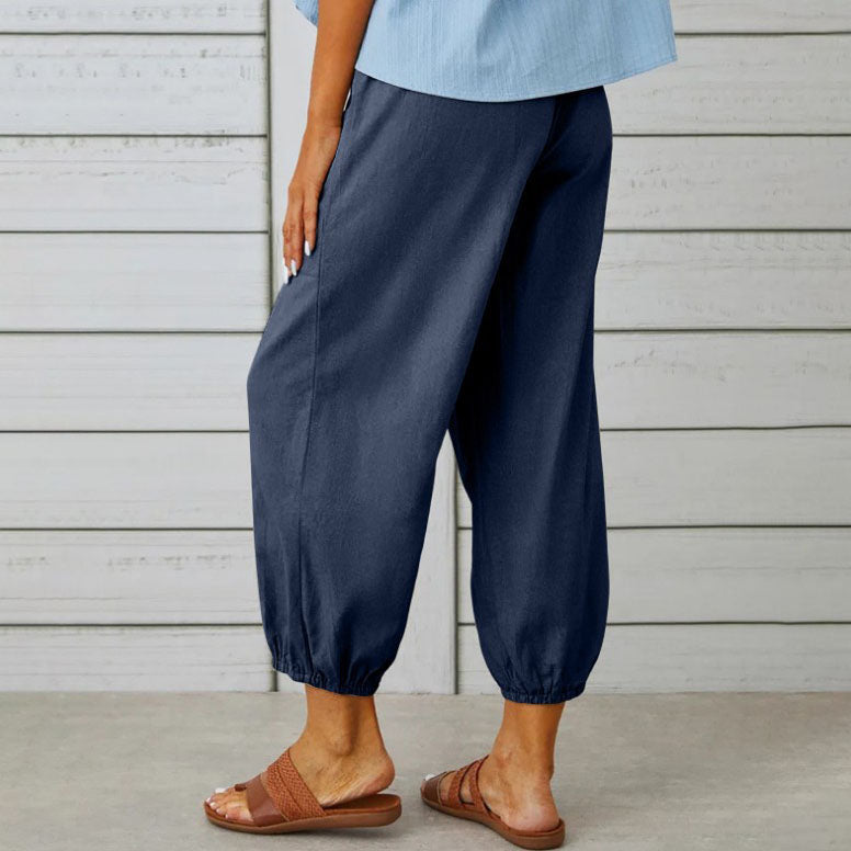 Pantalones holgados de corte recto y pernera ancha