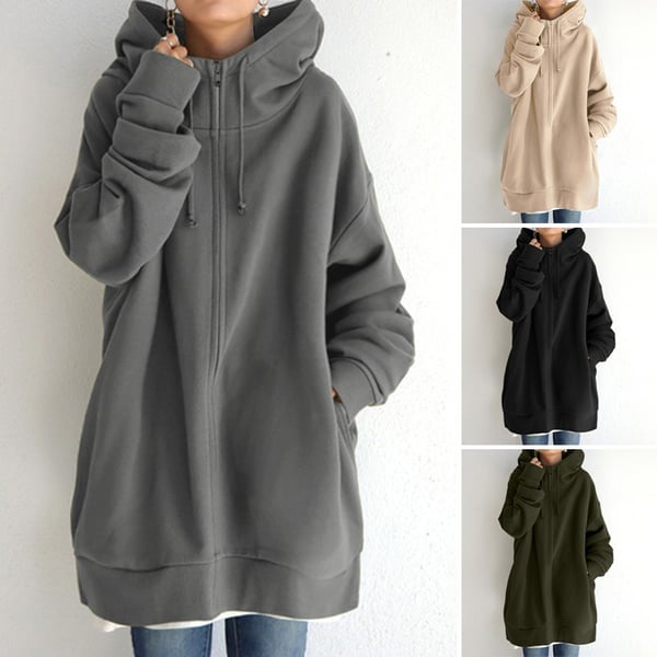 Sudadera con capucha y cremallera de otoño/invierno