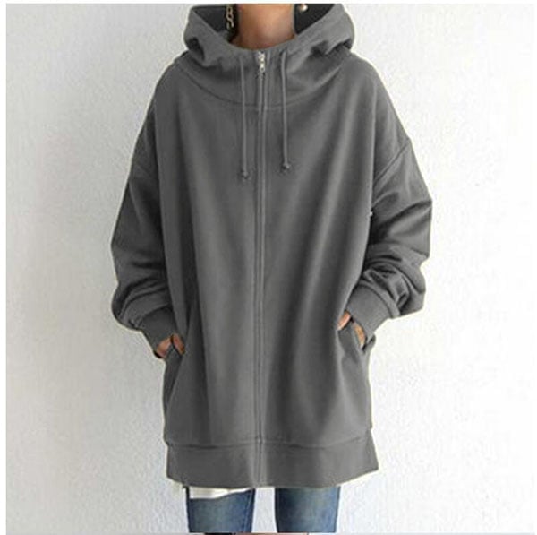 Sudadera con capucha y cremallera de otoño/invierno
