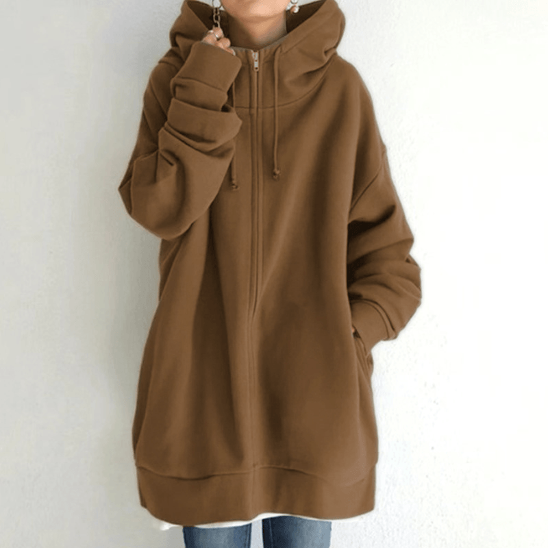 Sudadera con capucha y cremallera de otoño/invierno