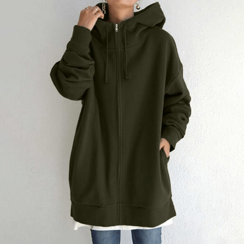 Sudadera con capucha y cremallera de otoño/invierno