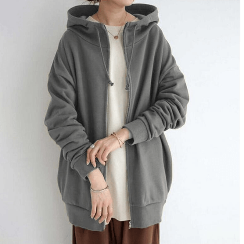Sudadera con capucha y cremallera de otoño/invierno