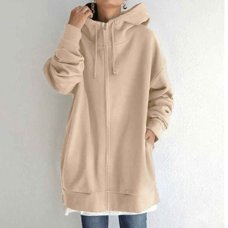 Sudadera con capucha y cremallera de otoño/invierno