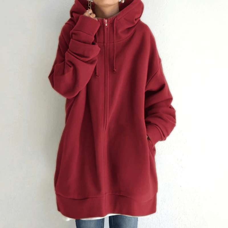 Sudadera con capucha y cremallera de otoño/invierno