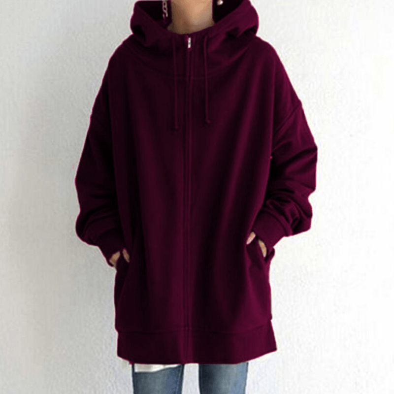 Sudadera con capucha y cremallera de otoño/invierno