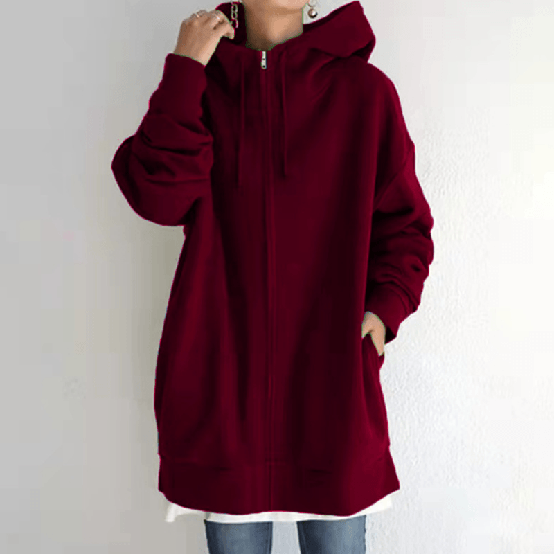 Sudadera con capucha y cremallera de otoño/invierno