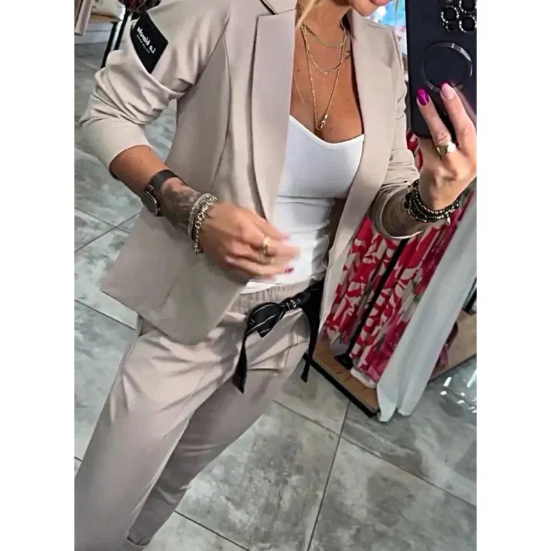Conjunto de 2 piezas: chaqueta y pantalón de traje informal