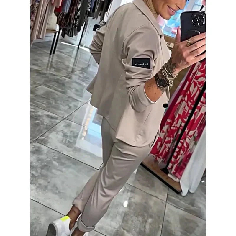 Conjunto de 2 piezas: chaqueta y pantalón de traje informal