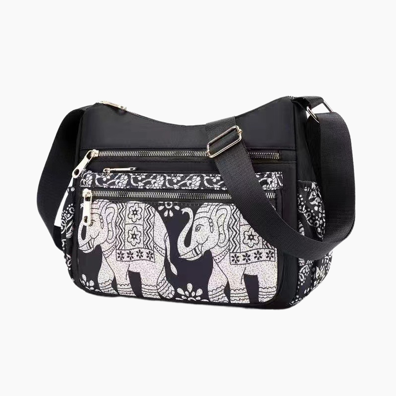 Bolso bandolera con estampado moderno y gran capacidad