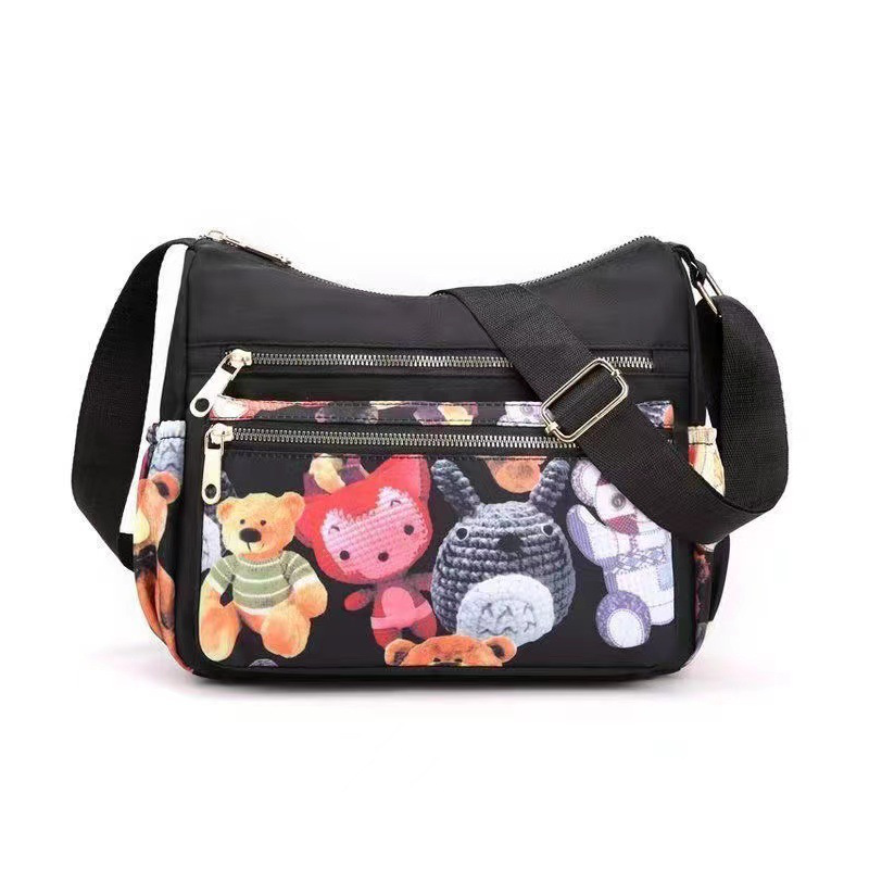 Bolso bandolera con estampado moderno y gran capacidad