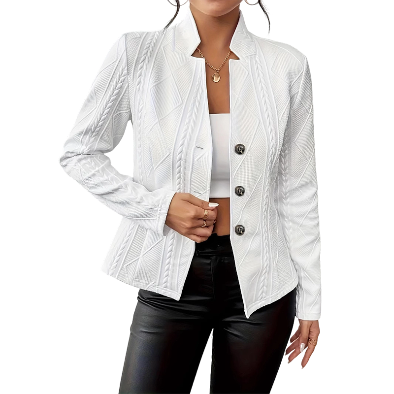 Chaqueta con botones y textura para mujer